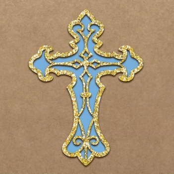 SUPERANGEBOT **40%** Glitter Gold Methacrylat Shaker Kreuz Kora Projekte