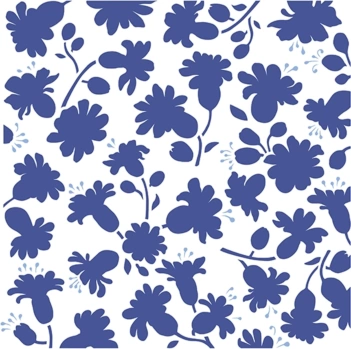 Molde de Stencil Folhas Bleu Artemio 30x30cm