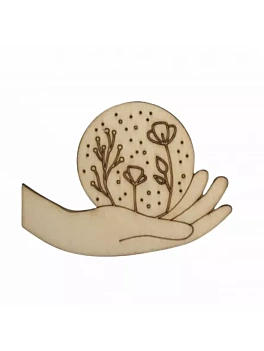 Silueta Madera Mano Mystic Fridita 10cm