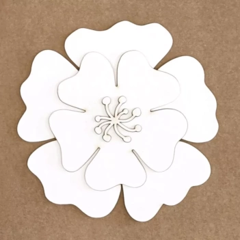 Silueta de Chipboard Flor de Almendro Kora Projects