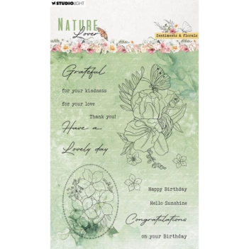 Set de sellos transparentes Sentiments & Florals Nature Lover Studio Light