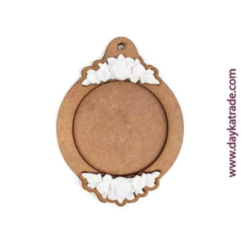 Silueta de madera Bola de Navidad 2 con Camafeo Dayka