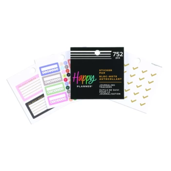 Pad de stickers Tiny Journaling Trackers Happy Planner
