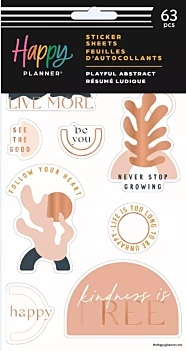 Set Stickers Playful Abstract Happy Planner