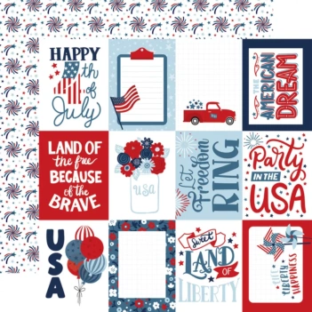 Papel Sky Rocket Show Stars And Stripes Forever Echo Park 30x30cm