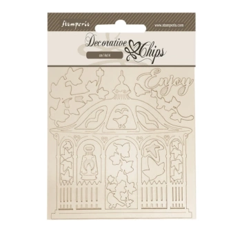 Die-cuts de chipboard Hojas House of Roses Stamperia