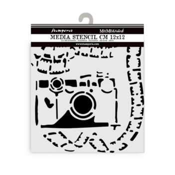 Stamperia Art of Travelling Schablone Fotografie 12x12cm