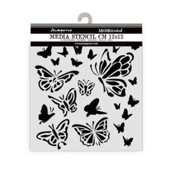 House of Roses Stamperia Borboletas modelo de stencil 12x12cm