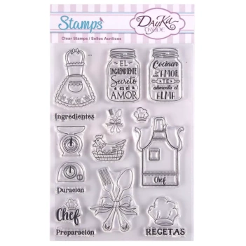 Chef I love cooking stamp set Dayka