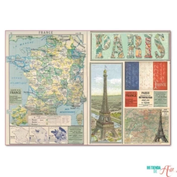 Papel de arroz París vintage Stamperia 48x33 cm.