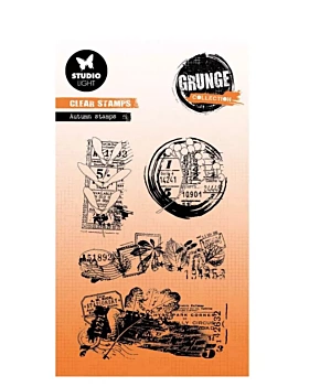 Set di francobolli autunnali Grunge Collection Studio Light Clear Stamp