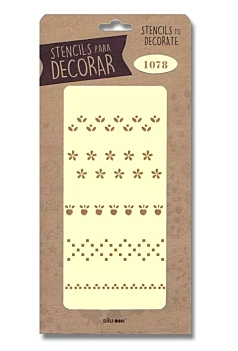 Stencil stencil Flower borders 12,5x25cm