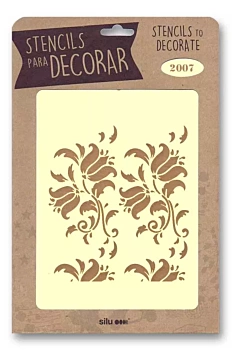 Stencil template Flowers 18x25cm
