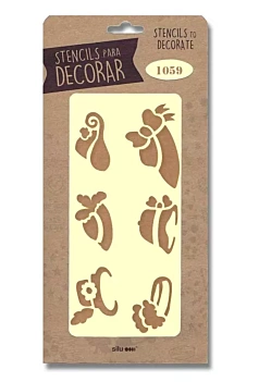 Stencil template Hats 12.5x25cm