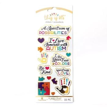 Enamel Stickers Autism Paper House