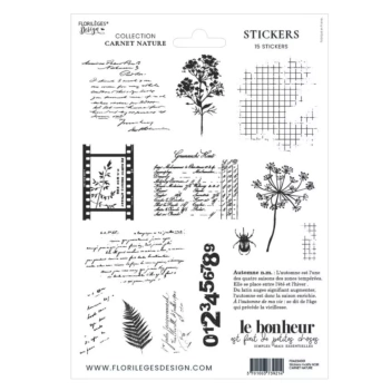 Die-cuts de chipboard Carnet Nature Florilèges Design