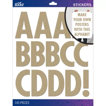 Stickers Abecedario Black Futura Bold Large Sticko