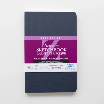 Sketchbook Zeta Mixed media Negro Stillman & Birn 14x21cm