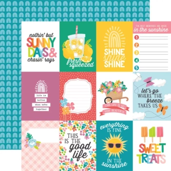 Papel 3"x4" Journaling Cards Sunny Days Ahead Echo Park 30x30cm