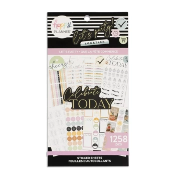 Super Pack Stickers Let's Party Happy Planner