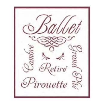 Plantilla de Stencil T-3095 Ballet 21x30cm Dayka
