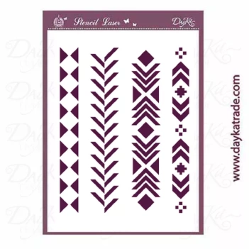 Modelo de Estêncil de Borda 21x30cm Dayka T-3392
