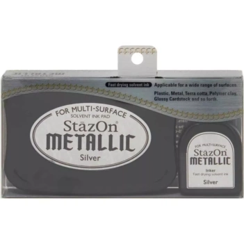REACONDICIONADO **20%** Tampón StazOn Metallic- Plata