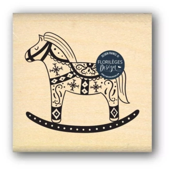 Scandinavisch paard Houten stempel Cannelle & Chocolat Florilèges Design