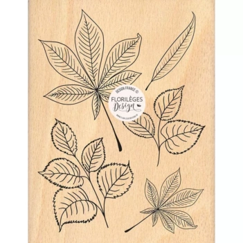 Timbro in legno a cinque foglie Herbarium Florilèges Design