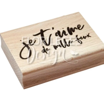 Houten stempel De Mille Feux La Vie en Rose Florilèges Design