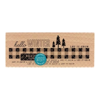 Houten stempel Geniet van het winterleven Florilèges Design