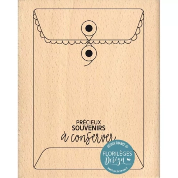 Envelope de presente de selo de madeira Liberty Florilèges Design
