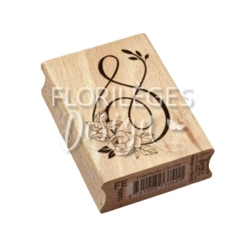 Ampersand houten stempel met rozen La Vie en Rose Florilèges Design