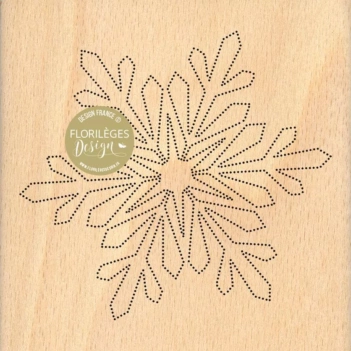 Holzstempel Schneeflocke Verzauberung Florilèges Design