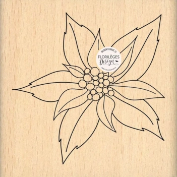 Poinsettia Histoires d'Hiver Florilèges Design houten stempel