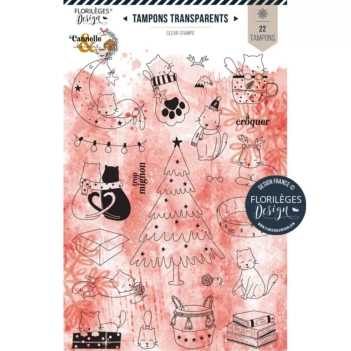 Set acryl stempels Cute Kittens Cannelle & Chocolat Florilèges Design