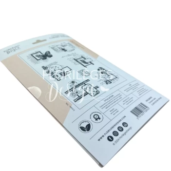 Set de sellos acrílicos Flores y Hojas Carnet Nature Florilèges Design