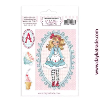 Tkanina do scrapbookingu i kartonowej sylwetki Alicia Dayka