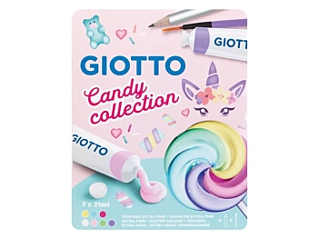 Set of 7 gouache paints Candy Collection Giotto