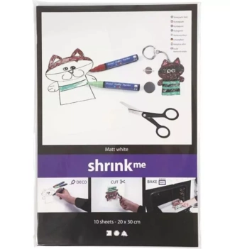 Creativ Company Shrinkme  Set van 10 Magische Plastic Vellen 20x30cm