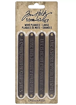 Ornements en métal Plaques de mots en métal Idea-Ology Tim Holtz