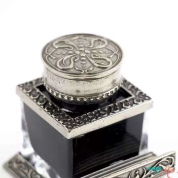 Tintero cuadrado de cristal Memmo