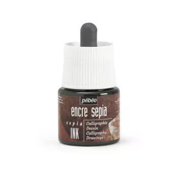 Pebeo ondoorzichtige sepia Chinese inkt 45ml