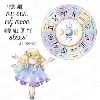 Sello de Caucho Tiny Townie Astrology Chart Stamping Bella