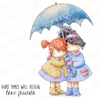 Sello de Caucho Tiny Townie Under an Umbrella Stamping Bella