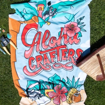 Serviette de plage de scrap "Aloha Crafters" Craftelier