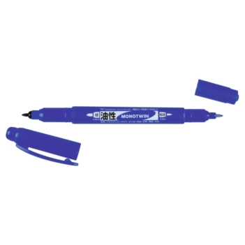 Rotulador azul doble punta Monotwin Tombow