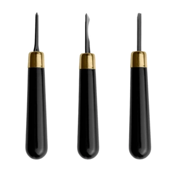 Goiva para linóleo com cabo de acetato preto RGM