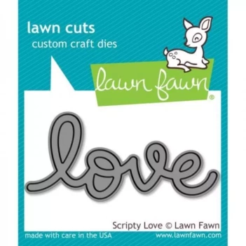 Lawn Script Love Die compatible with Sizzix