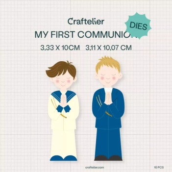 Fustella La mia prima comunione bambino Craftelier
